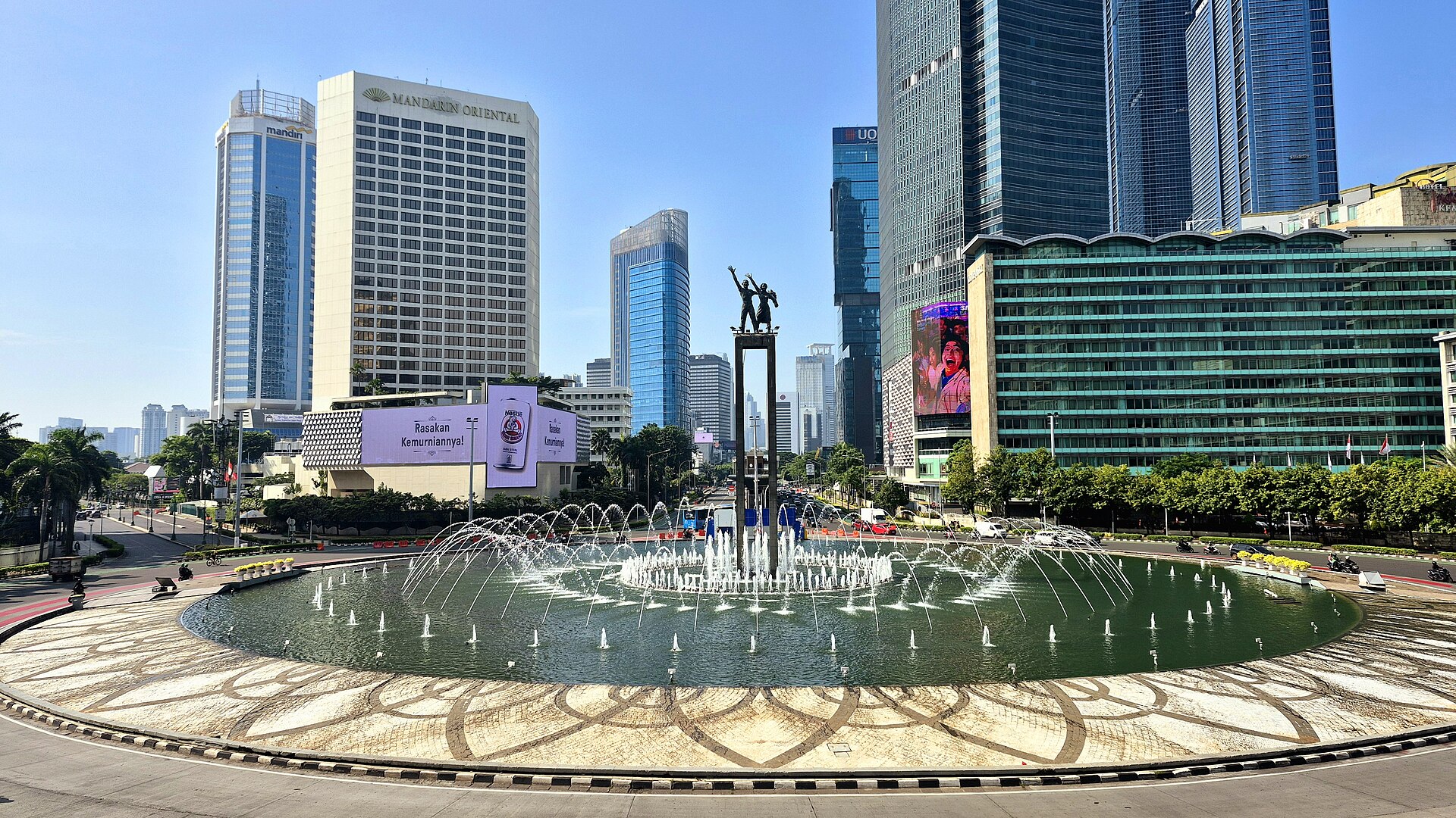 Jakarta skyline at dusk